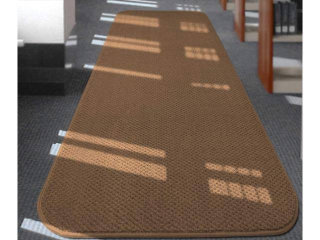 Toffee Brown 16 ft. x 27 in. Skid-Resistant Carpet Runner S1911