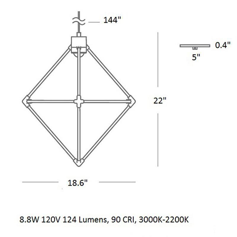 Matte Black LED Chandelier T72116