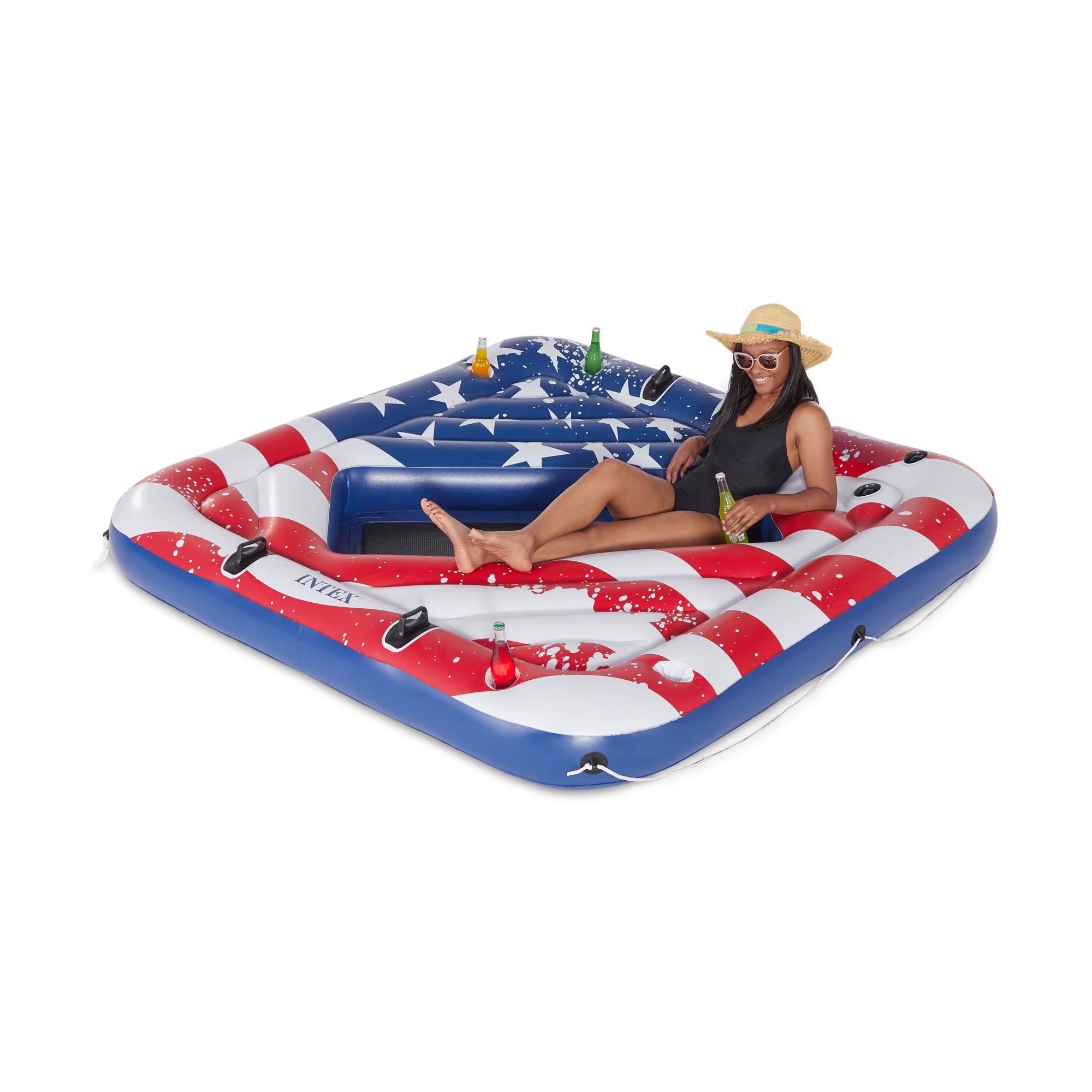 Inflatable American Flag 2 Person Float (2 Pack) R74089