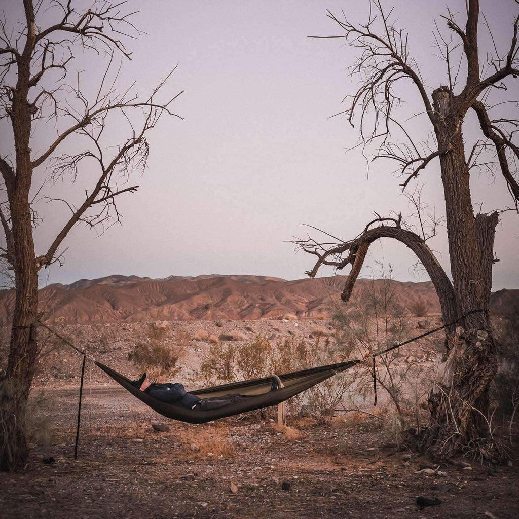 Olive Green Camping Hammock with Tree Straps S4457