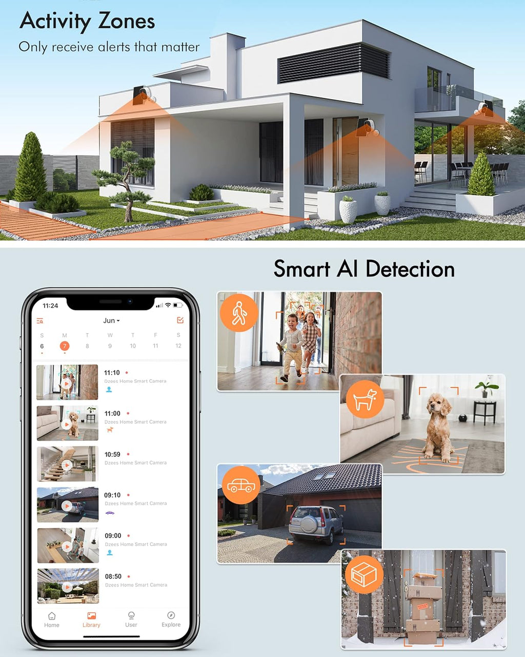 Solar Powered Security Camera Wireless Outdoor WiFi 1080P Color Night Vision with Solar Panel Z8854