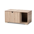 Oak 2-Door Wood Cat Litter Box Cover House S446