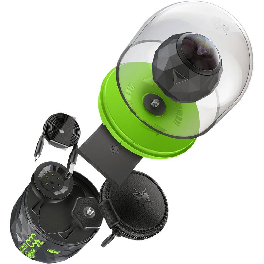 4K Video Camera with Selfie Stick and Microfiber A300289