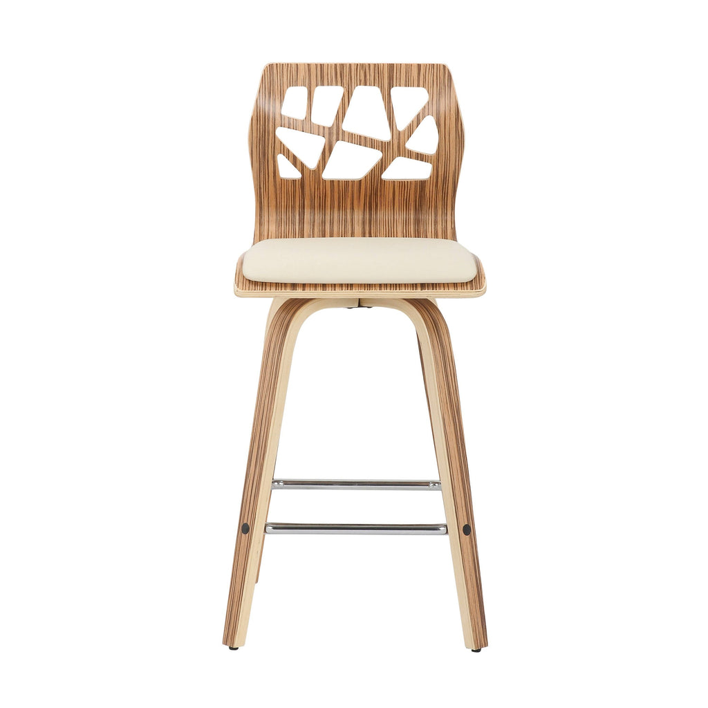 Set of 2 Natural Wood Counter Stool G848384