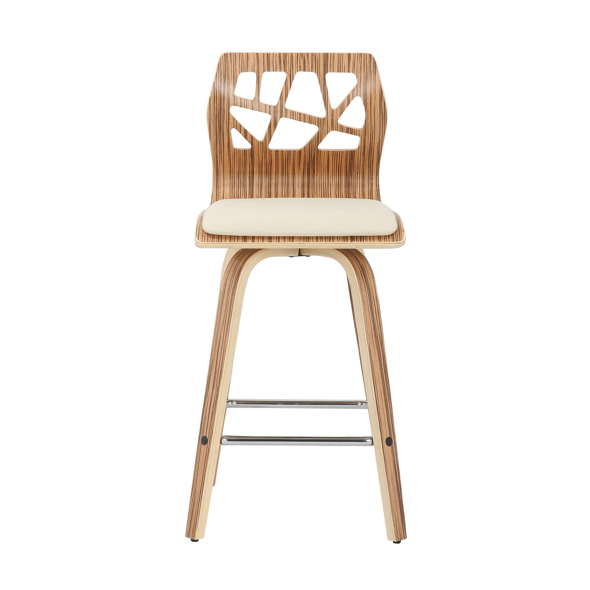 Set of 2 Natural Wood Counter Stool G848384