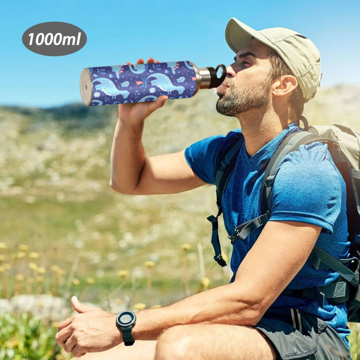 Stainless Steel Insulated Water Bottle with Straw Lid N909750