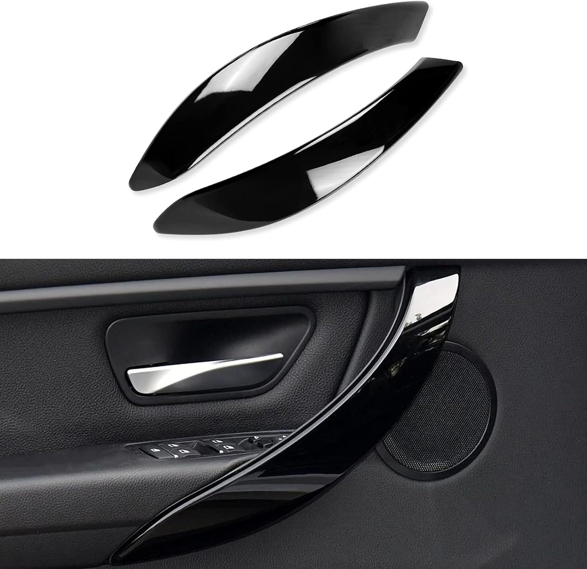 2PCS Car Door Handles Cover Sticker Decal ABS Trim (Blue) R2920