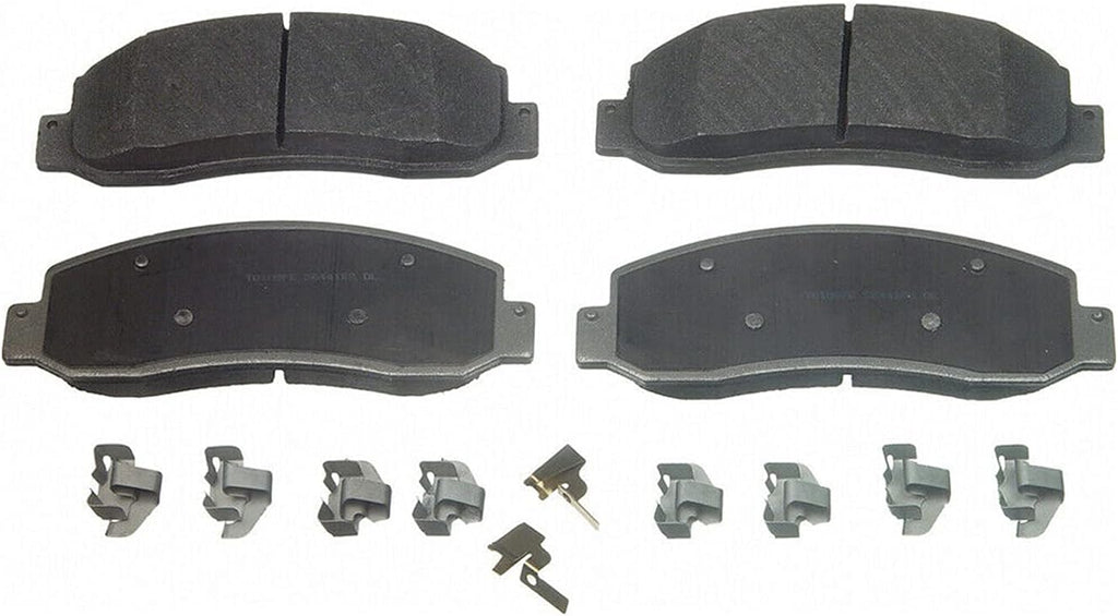 Front Drilled & Slotted Brake Rotors and Brake Pads Kit 6pc Set T4081