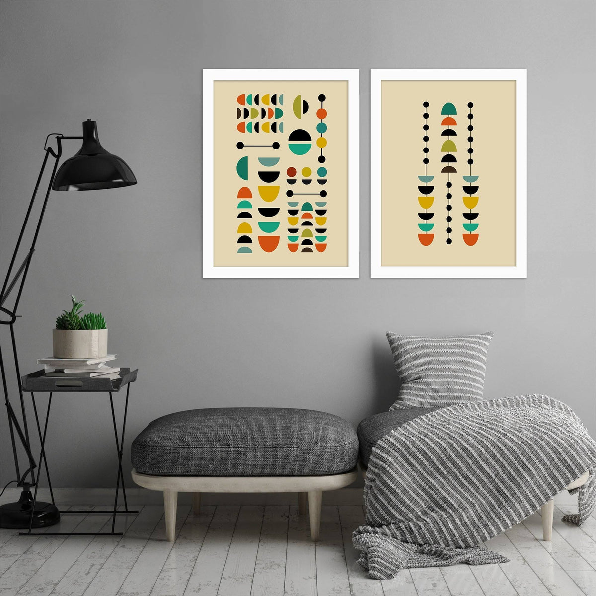 White Framed Print Set V606
