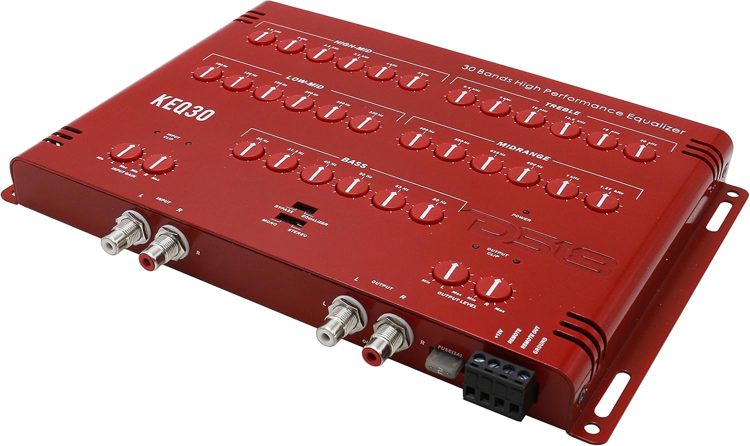 20 Band Pre-Amp Equalizer with 6 Channel Line Driver & Remote Subwoofer Control, RED J84494