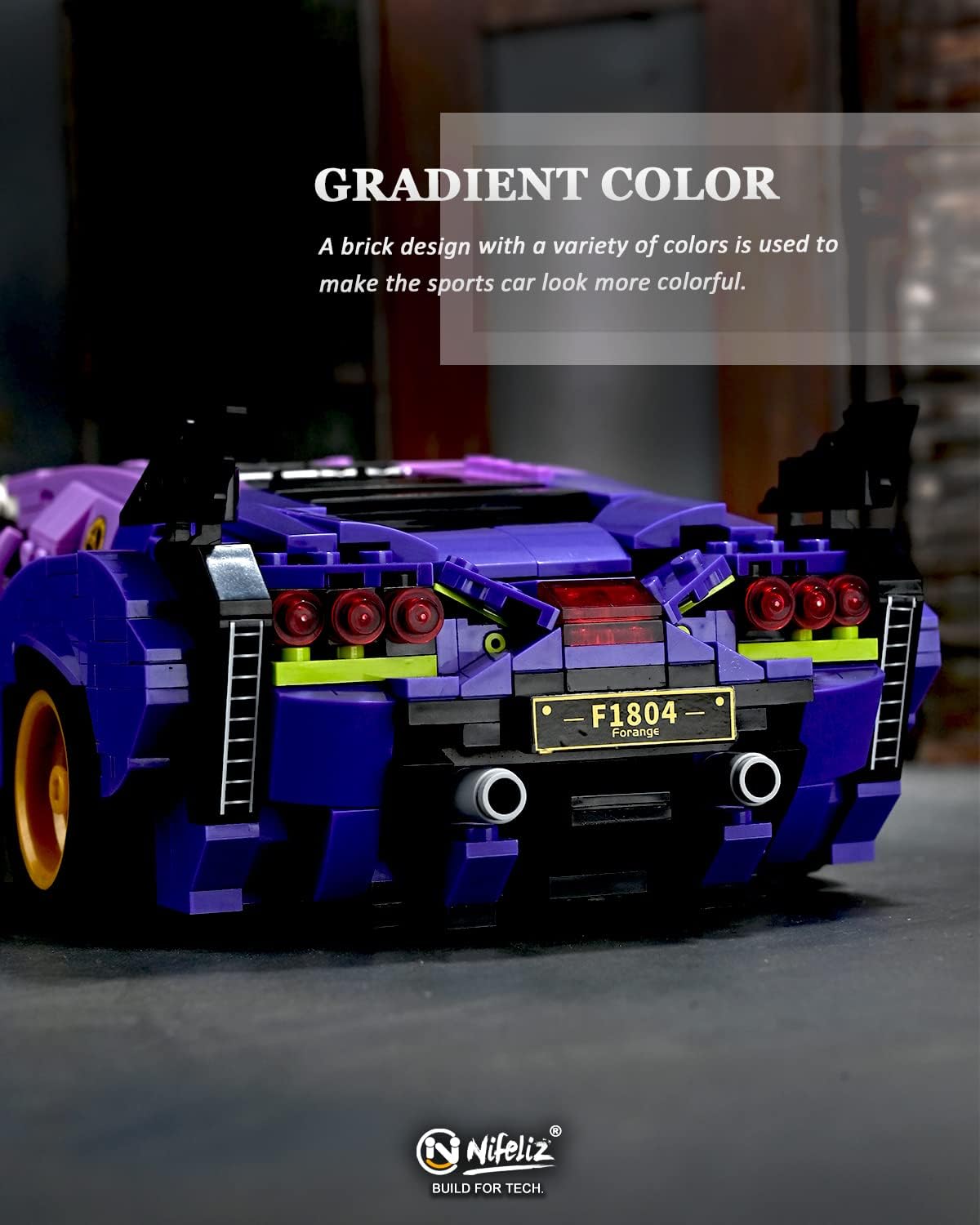 1:14 Scale Sports Car Model Building Kit (1223 Pcs) Y1063