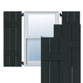 2-Pack 12-in W x 60-in H Black Forest Green Board and Batten Wood Exterior Shutters W403306