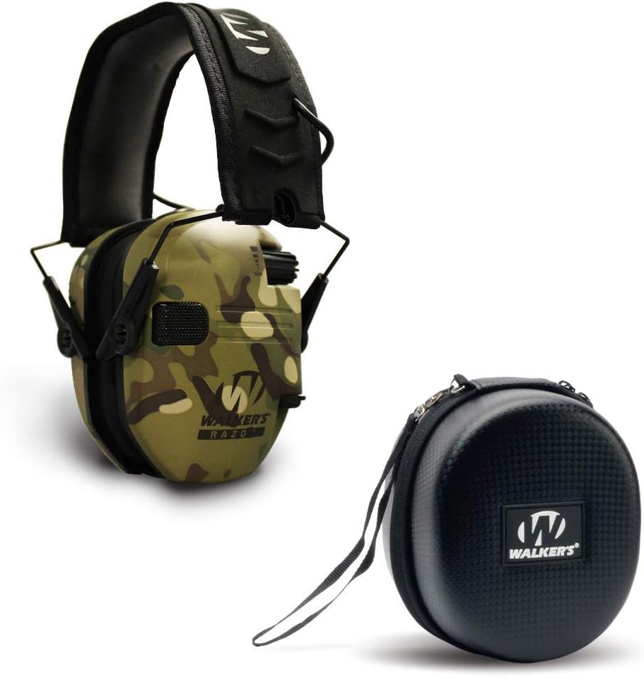 Razor Slim Electronic Shooting Hearing Protection Muff with Protective Case M8017