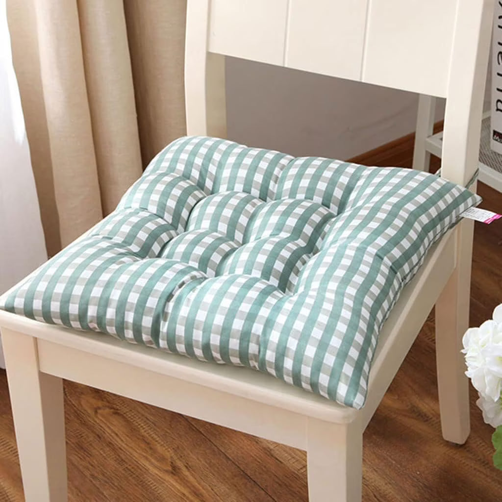 4 Pack Square Non-Slip Thicken Seat Cushion Pads with Ties E1335
