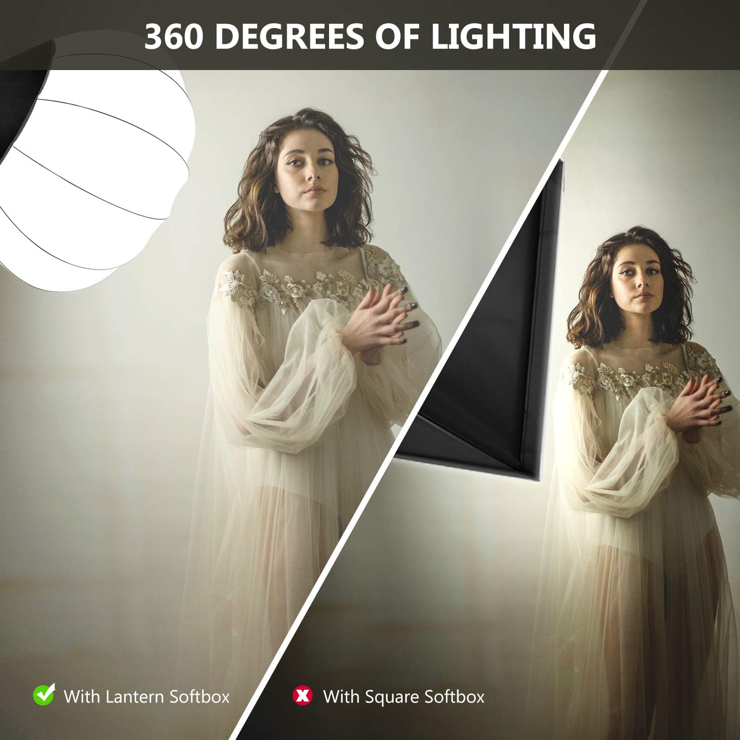 Globe Lantern Softbox Diffuser 26''/65cm Bowens Mount Light Pack of 2 X8420