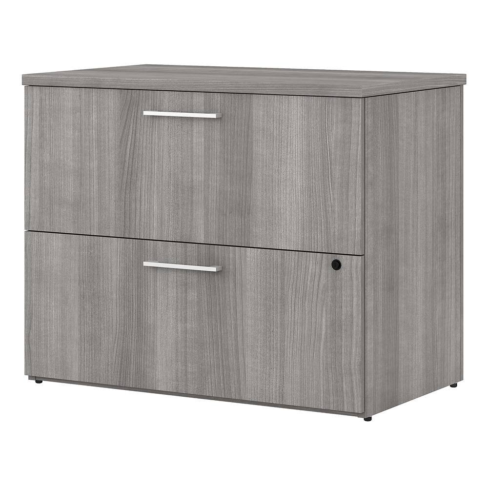 2 Drawer Lateral File Cabinet, 36W, Platinum Gray V42686
