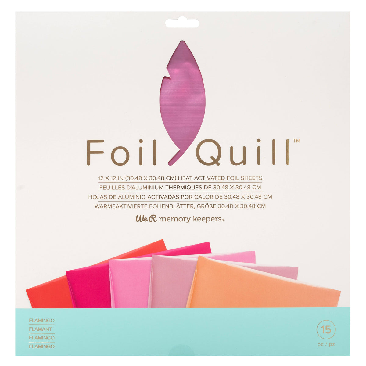 Foil Sheets 15/Pkg Flamingo 5 Colors V945399