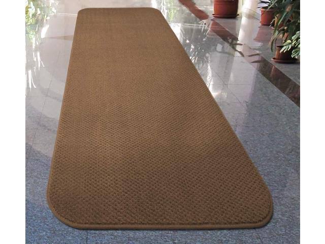 Toffee Brown 16 ft. x 27 in. Skid-Resistant Carpet Runner S1911