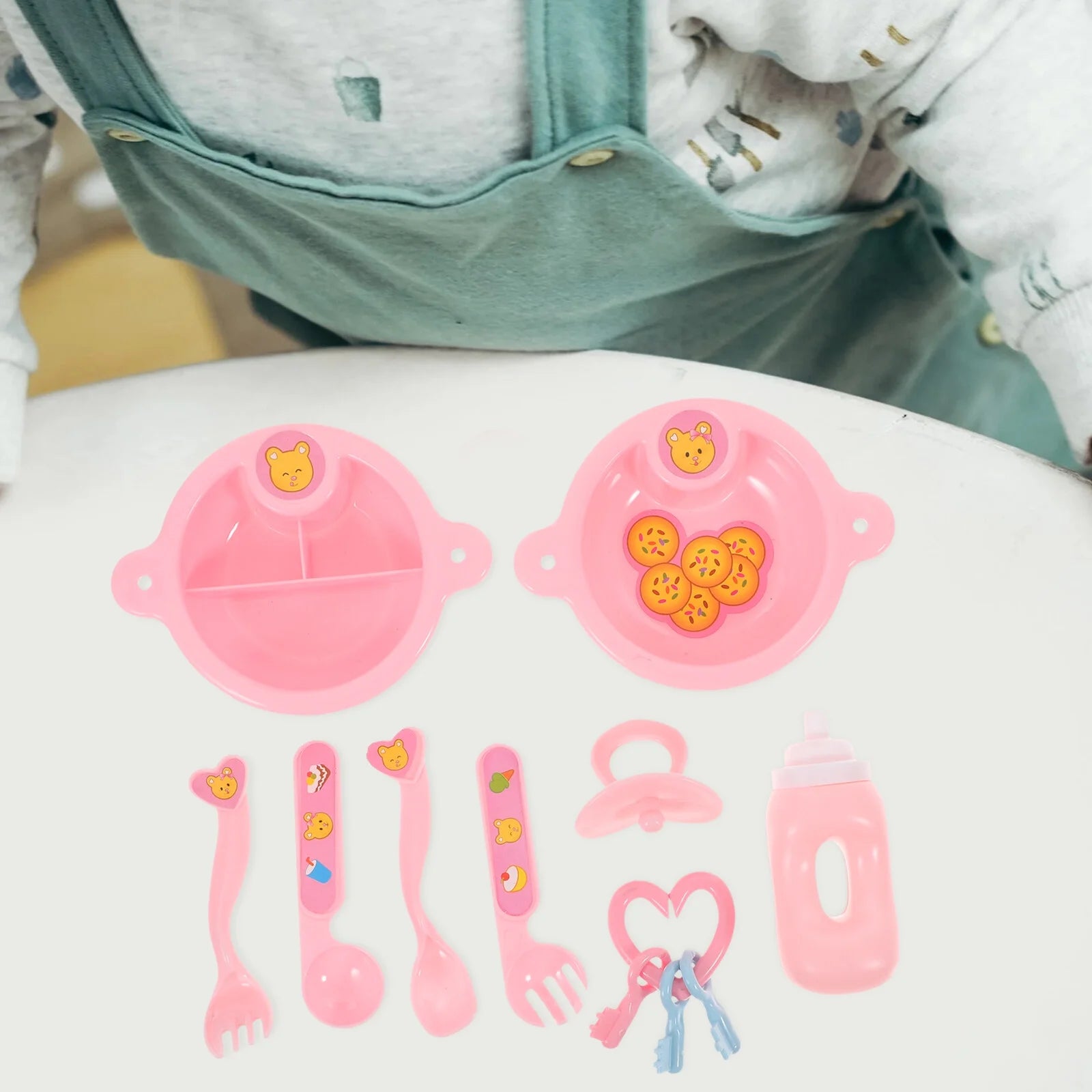 Pink Simulation Baby Doll Toy Set H537575