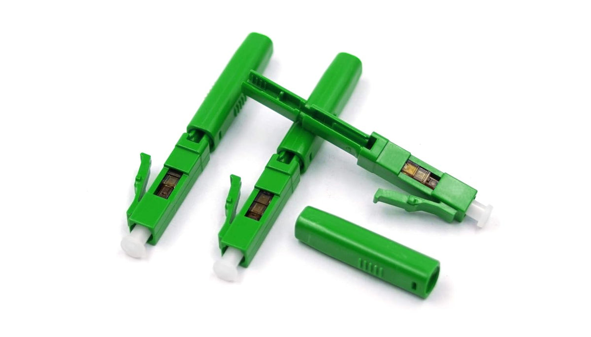 10pcs LC UPC Fiber Optic Quick Connector with Matched Tools Single Mode 9/125 for 900um Cable M60878