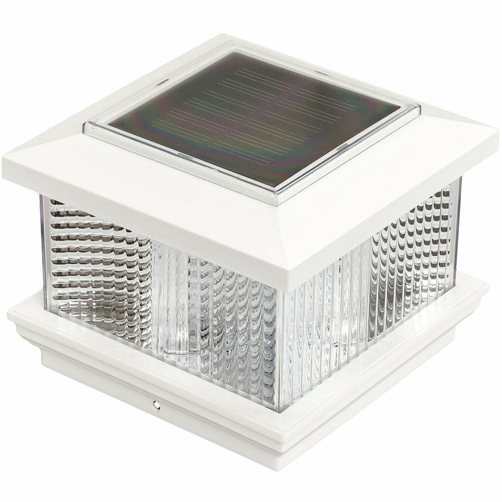 2 Pack Solar LED Post Cap Light with Wood Post Adapter O88981