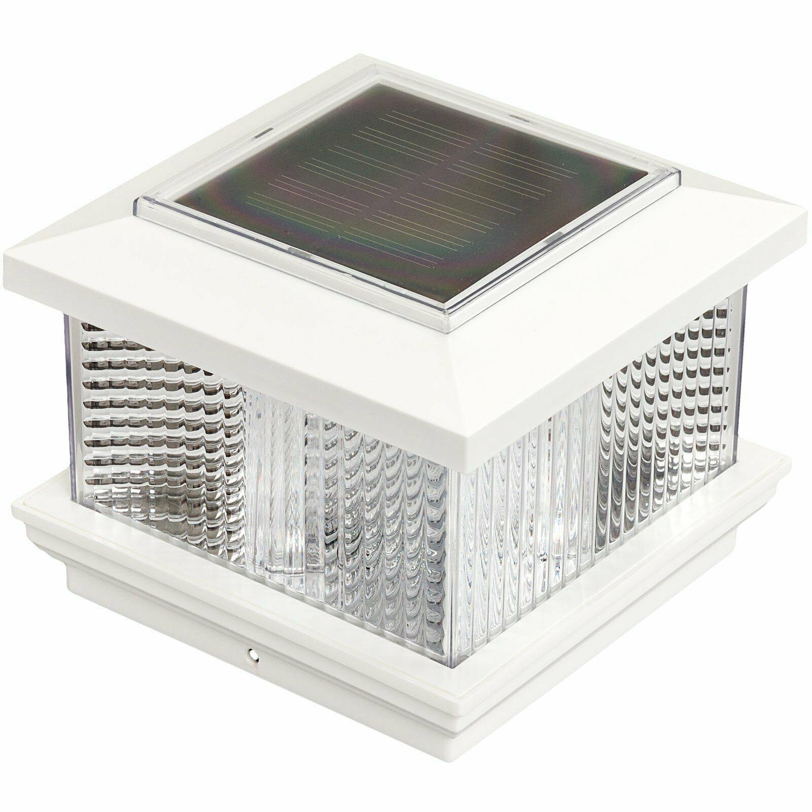 2 Pack Solar LED Post Cap Light with Wood Post Adapter O88981