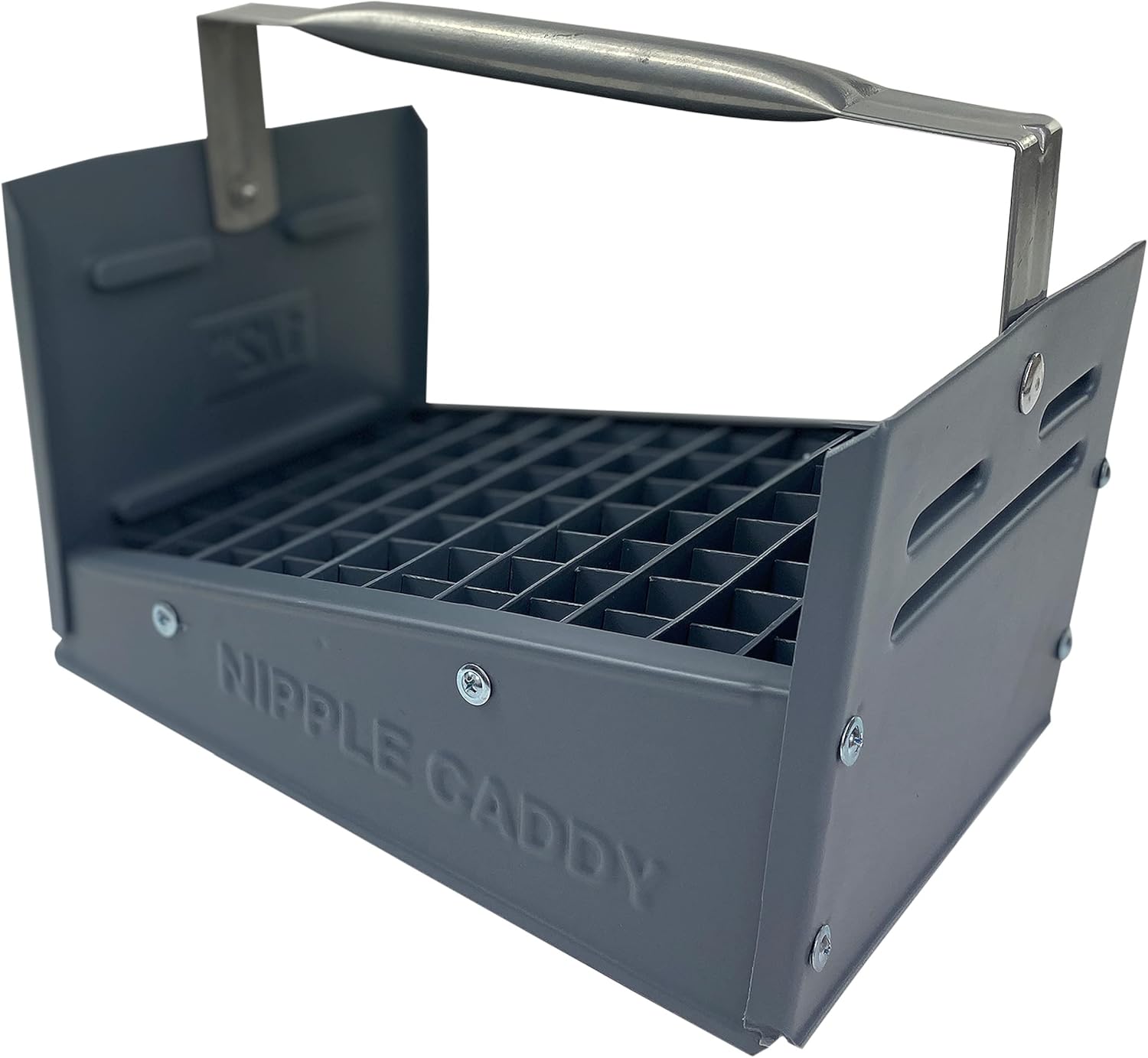 Plastic Nipple Caddy Holds 50 Pcs HDPE Plastic Grey Pipe Nipple Tray Pack of 2 Z19383