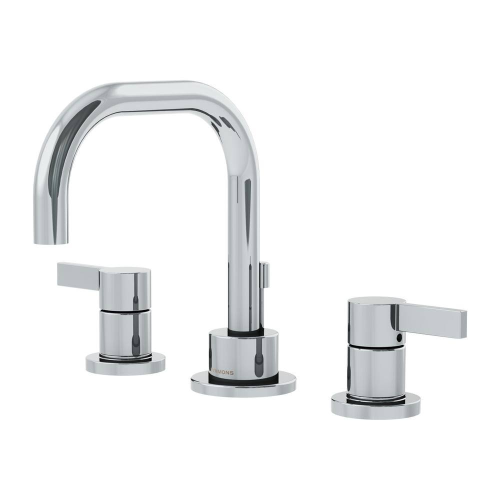 Polished Chrome 2-Handle Bathroom Faucet with Drain Assembly V66159