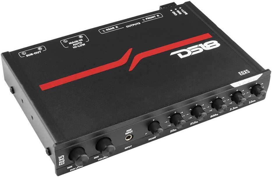 20 Band Pre-Amp Equalizer with 6 Channel Line Driver & Remote Subwoofer Control, RED J84494
