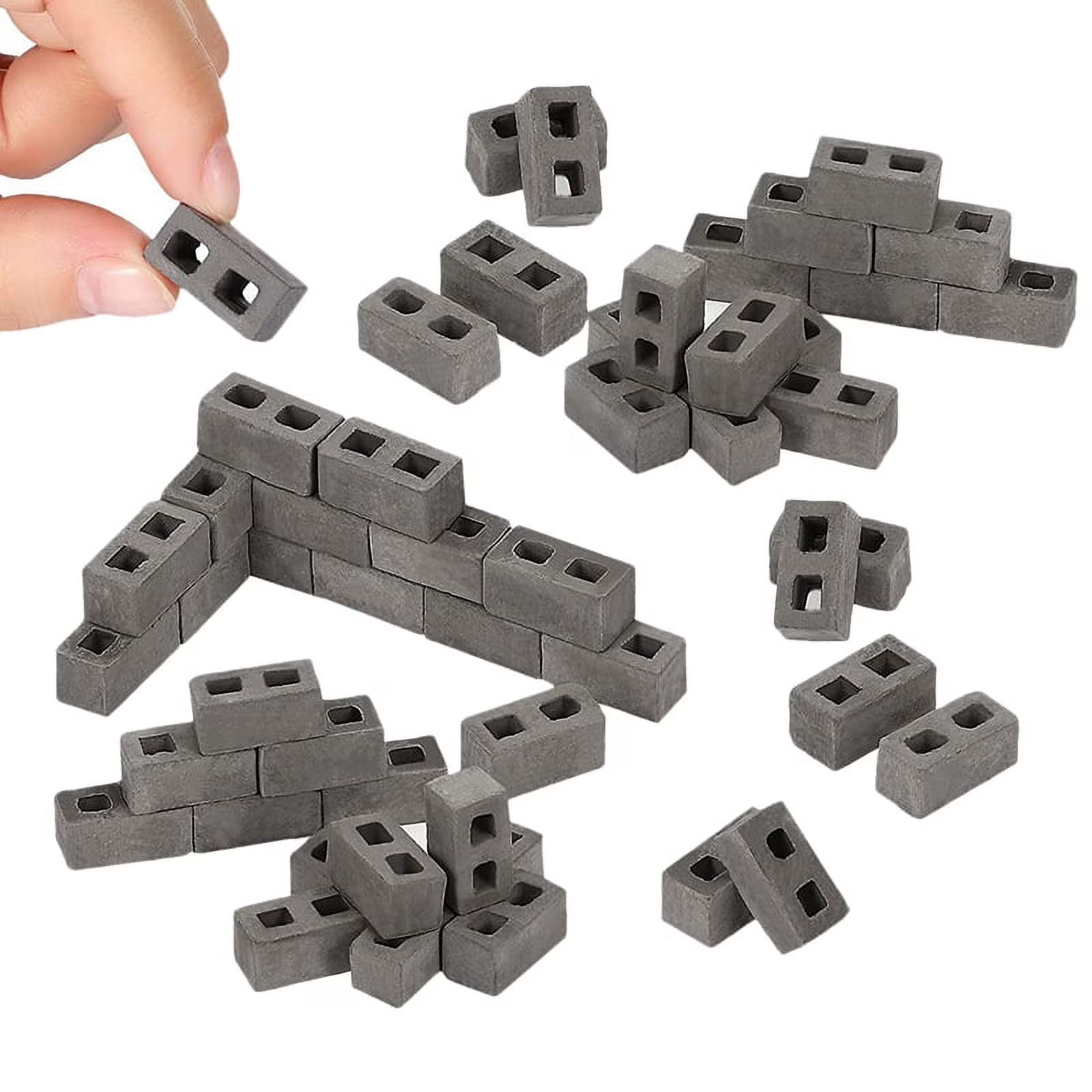 60 Packs 1/12 Scale Mini Concrete Bricks J594975