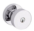 Keyed Entry Knobset with Emergency Exit Function for 2-1/4 inch Thick Doors Satin Chrome P450572