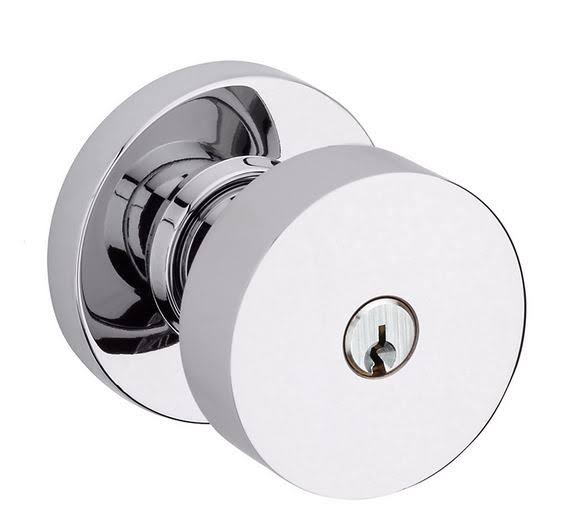Keyed Entry Knobset with Emergency Exit Function for 2-1/4 inch Thick Doors Satin Chrome P450572