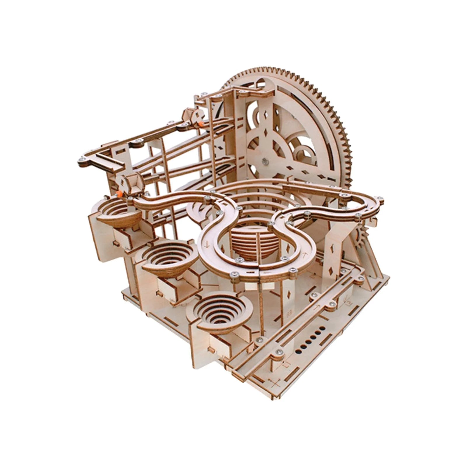 DIY Wooden 3D Puzzle Marble Run Building Kits Construction Play Set C236