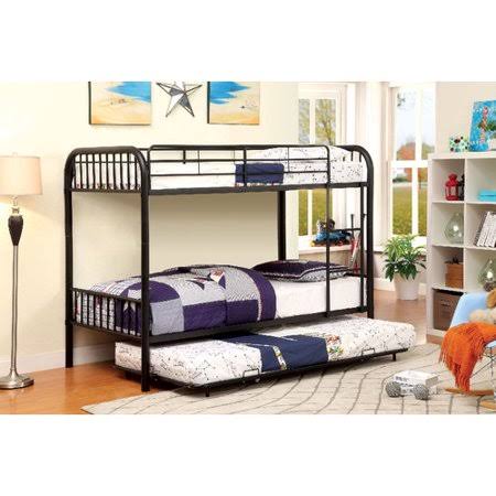 Black Twin Over Twin Bunk Bed F653329