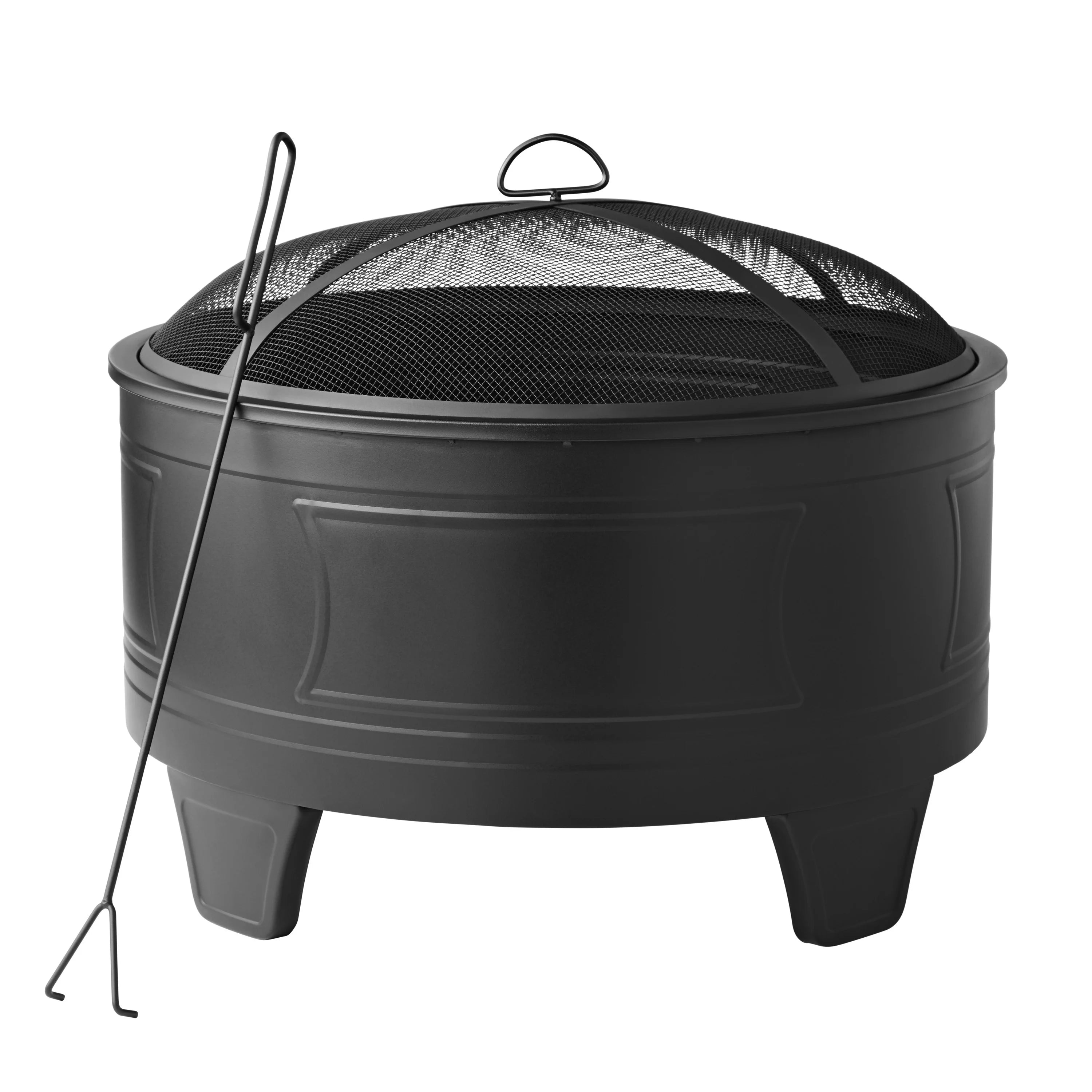 26" Deep Bowl Wood Burning Steel Fire Pit K738788