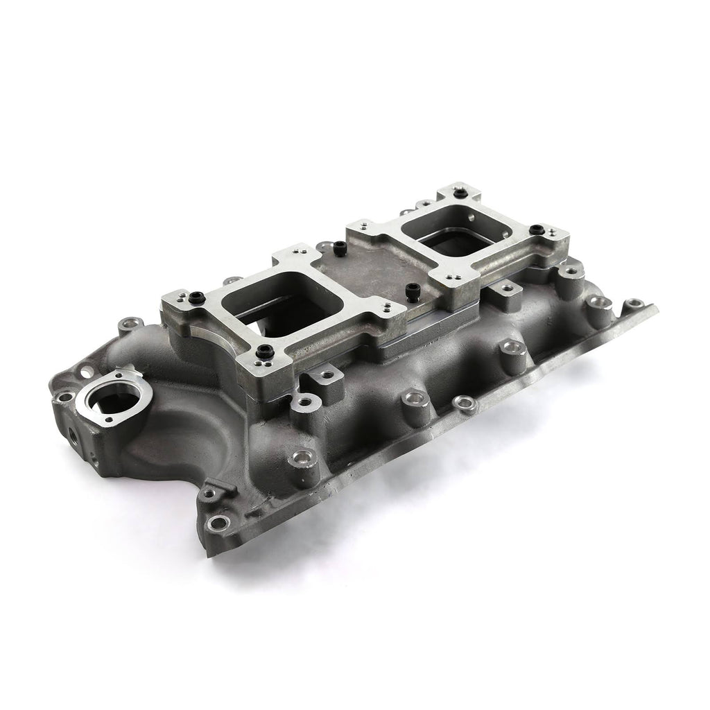 Satin Open Intake Manifold with Dual Carb Adapter D125422