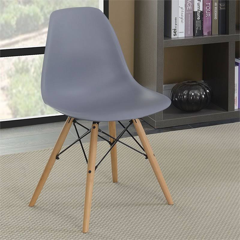 Gray Mid-Century Side Chair (Set of 2) E7487