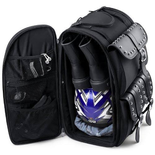 Extra Large Studded Motorcycle Sissy Bar Bag Q812