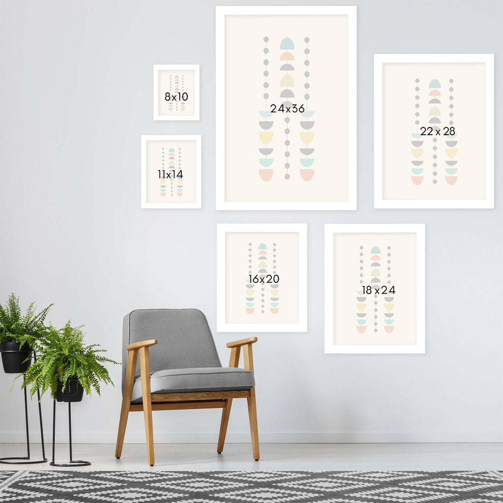 White Framed Print Set V606