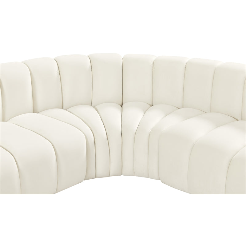 Cream Velvet Modular Sofa A944