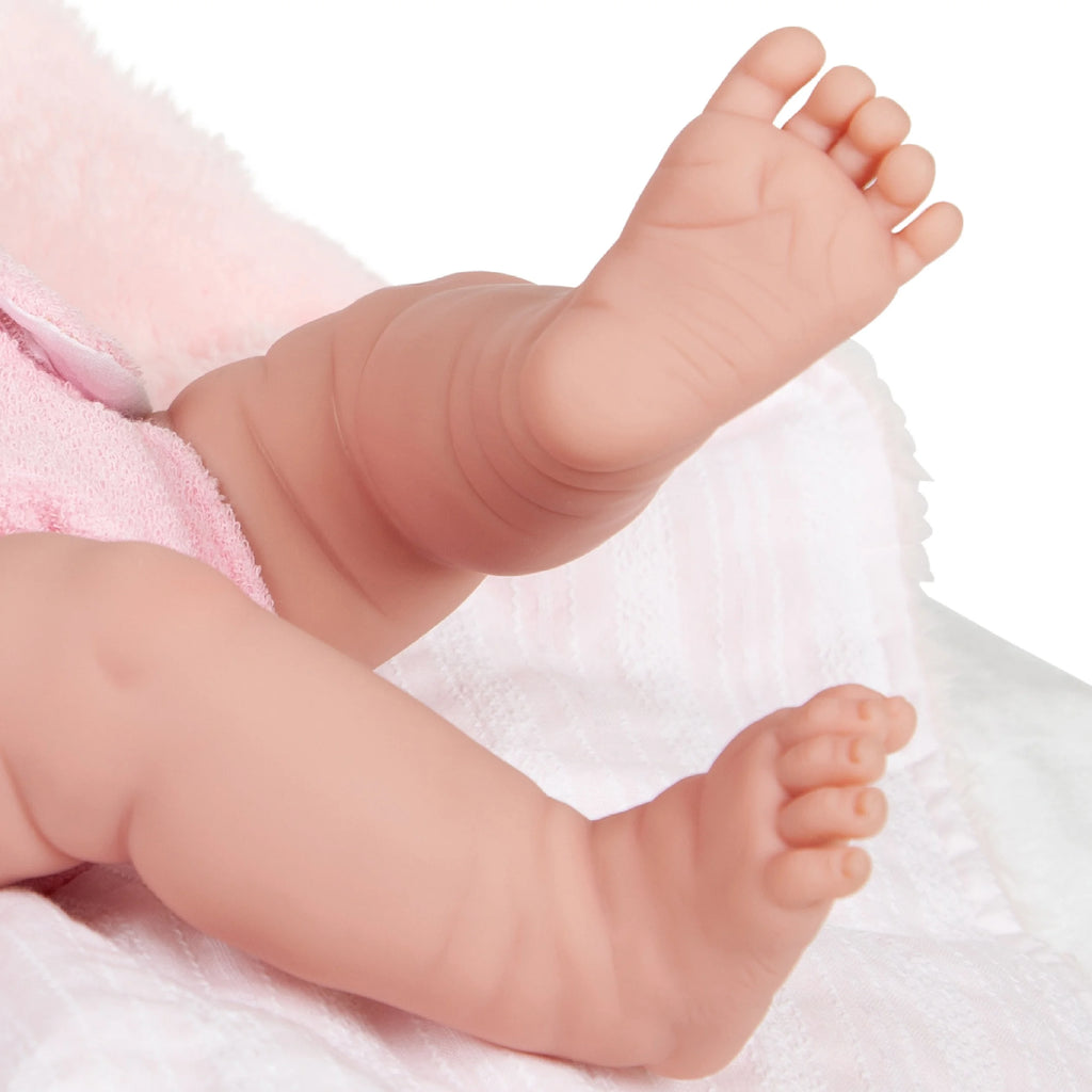 15 inch All-Vinyl Baby Doll In Pink And White With Deluxe Accessories B2322