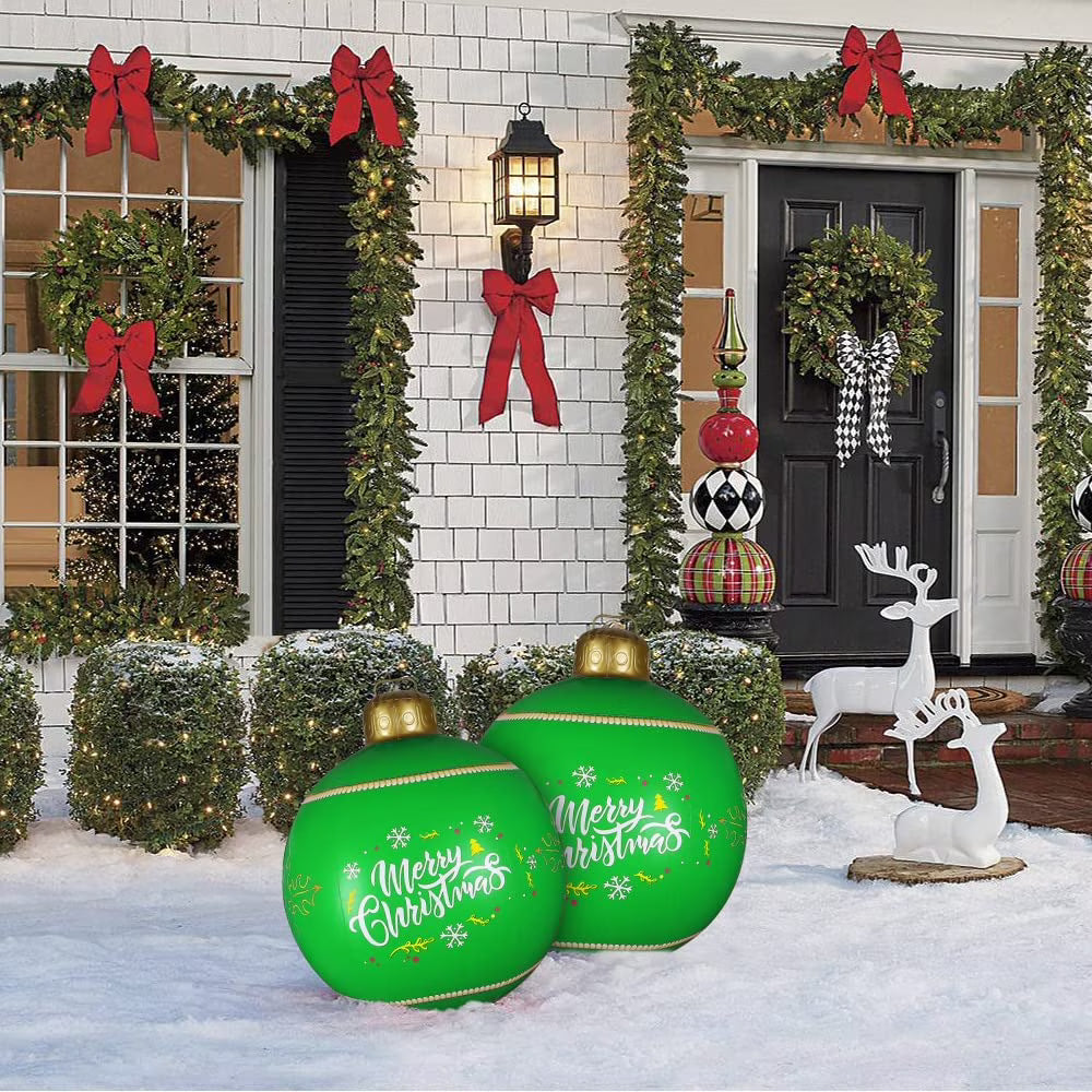 2Pcs Decorative Christmas Inflatable Ball PVC Toy K698