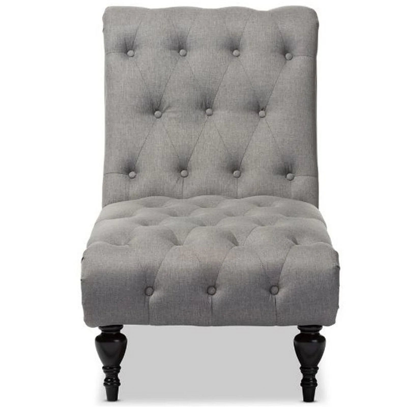 Tufted Chaise Lounge in Gray and Black A880633