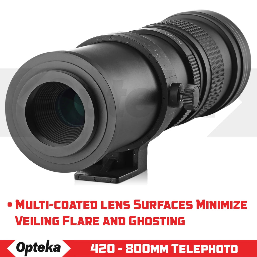 420-800mm f/8.3 HD Telephoto Zoom Lens for Nikon DX FX F Mount Digital SLR Cameras P72707