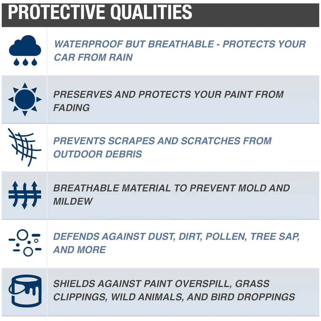 Gray Waterproof Polypropylene Car Cover D3226