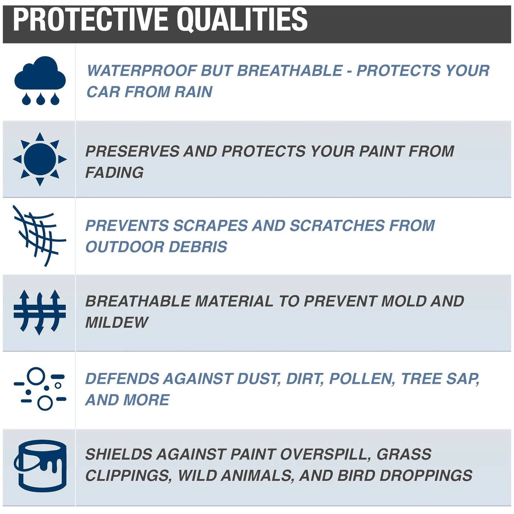 Gray Waterproof Polypropylene Car Cover D3226