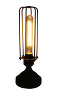 Charcoal Gray Industrial Cage Table Lamp X341897