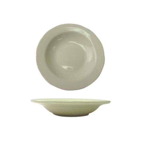 20 oz. Ivory Scalloped Edge Stoneware Pasta Bowl W660472
