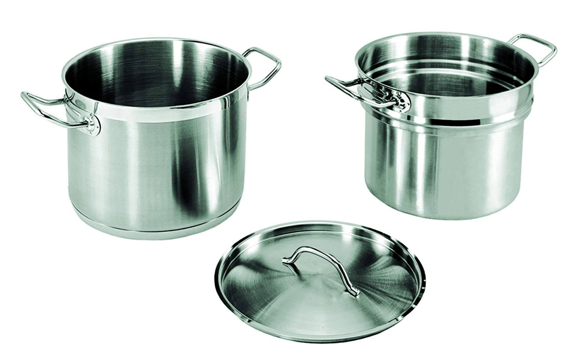 12 qt Induction Ready Stainless Steel Double Boiler with Cover R764