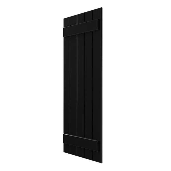 Black Composite Board-n-Batten Shutters (Per Pair) Y581913